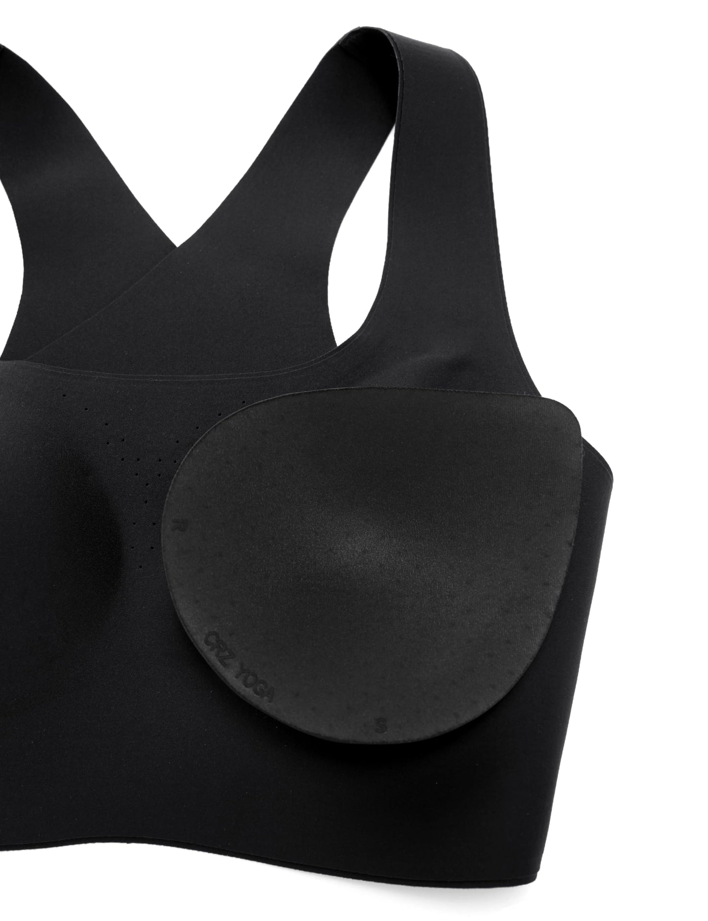 CRZ YOGA Women's Flex Sculpt Racerback Sports Bra High Impact Padded Gymnastics Running Top
