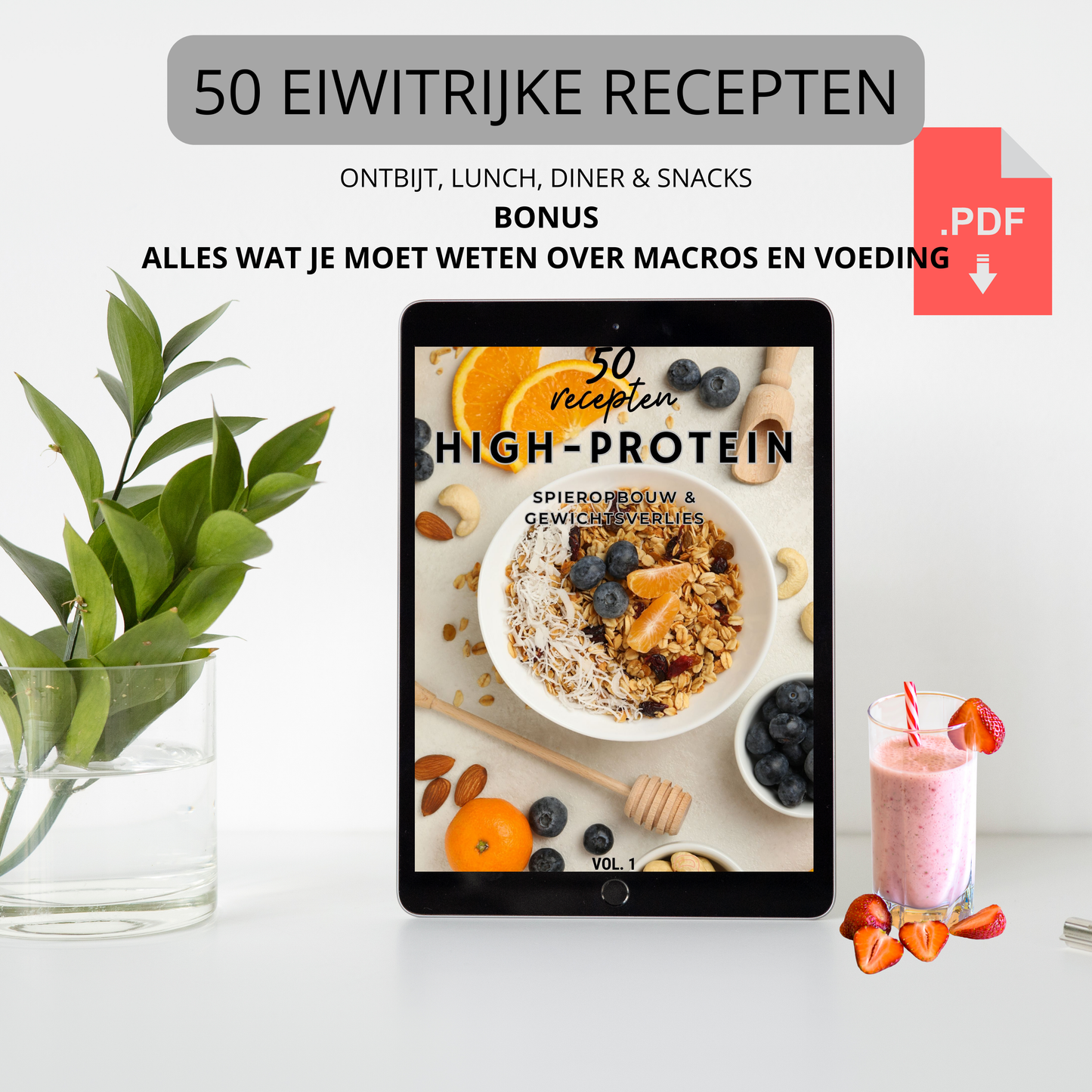 50 Eiwitrijke Recepten voor Spieropbouw & Gewichtsverlies | Gezonde Maaltijden voor Jouw Fitnessdoelen