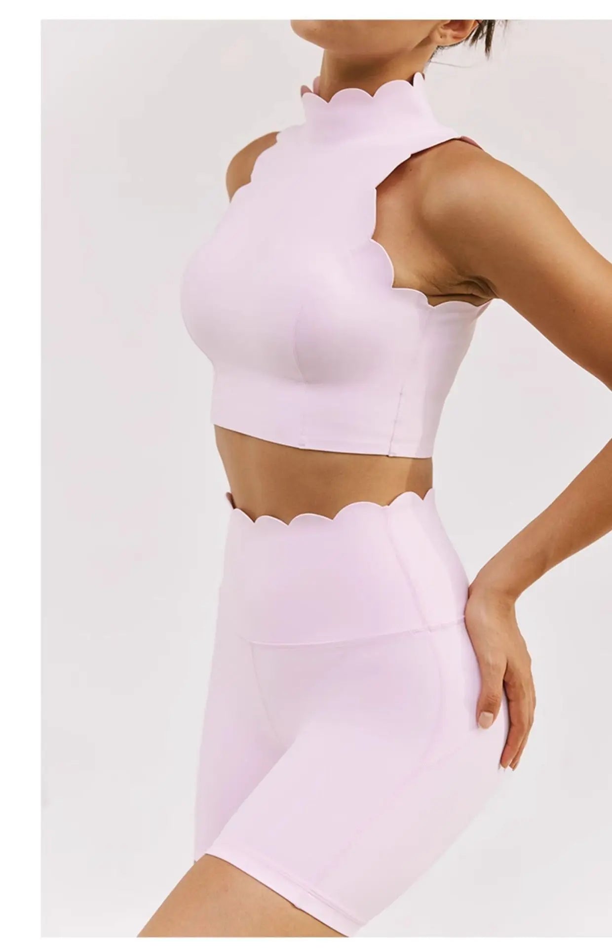 V-Collar Sport Top – Breathable Lace Strap Yoga & Fitness Bra