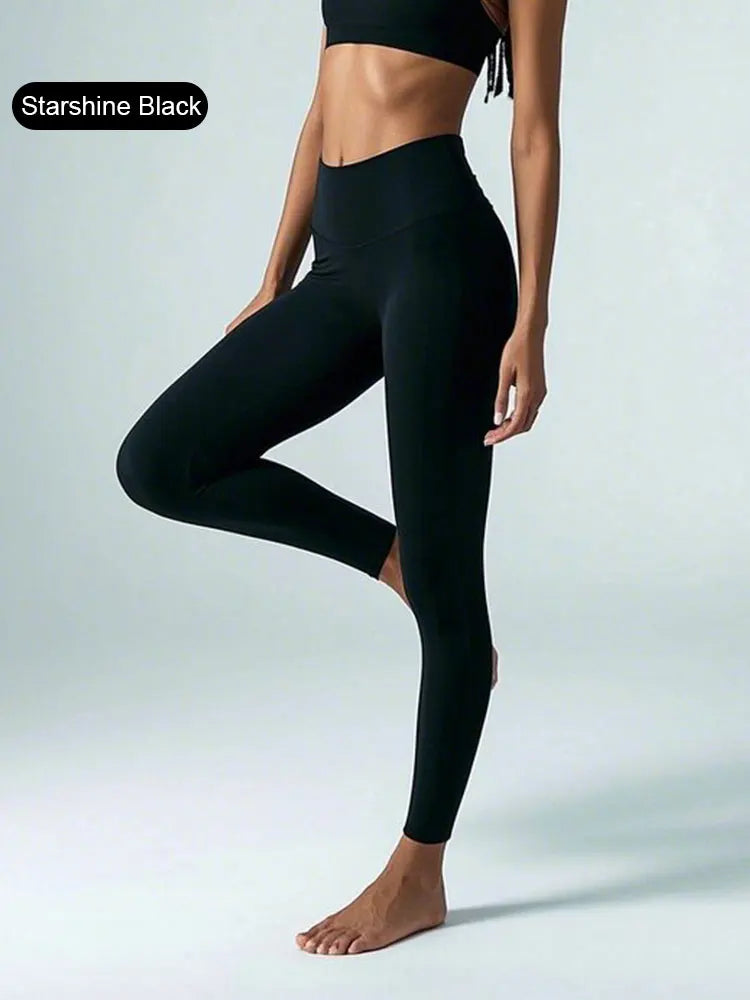 FlexFit High-Waist Leggings – 4-Way Stretch & Quick-Dry with Seam Pockets