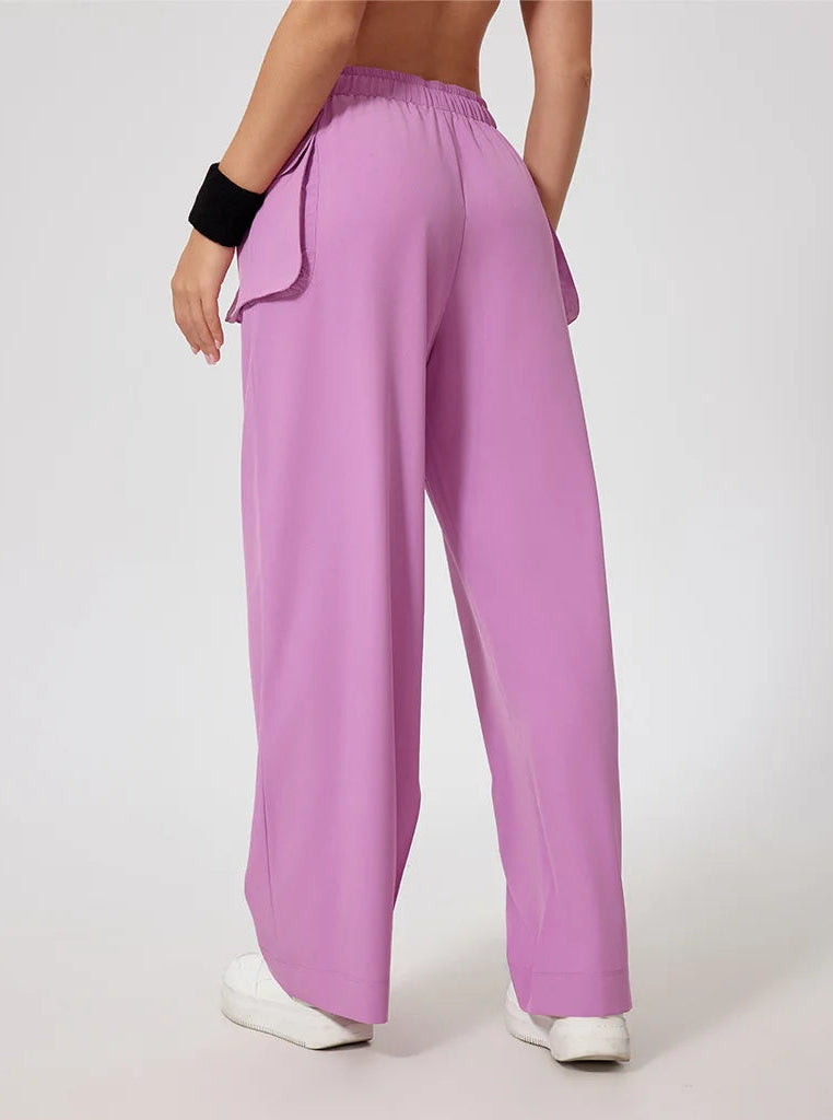 Lightweight Quick-Dry Yoga Cargo Pants – High Waist Outdoor Running Trousers with Pockets