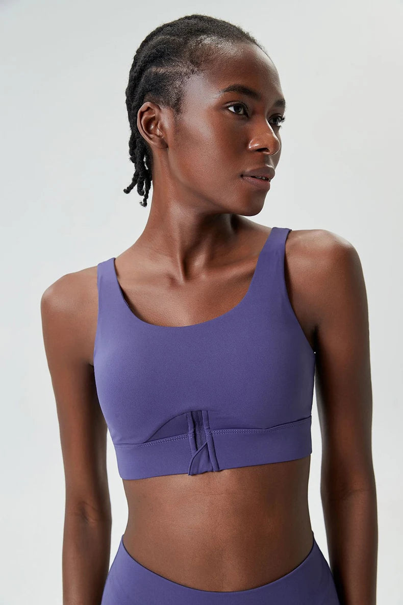 High-Impact Half-Zip Sports Bra – Sculpting Comfort & Support
