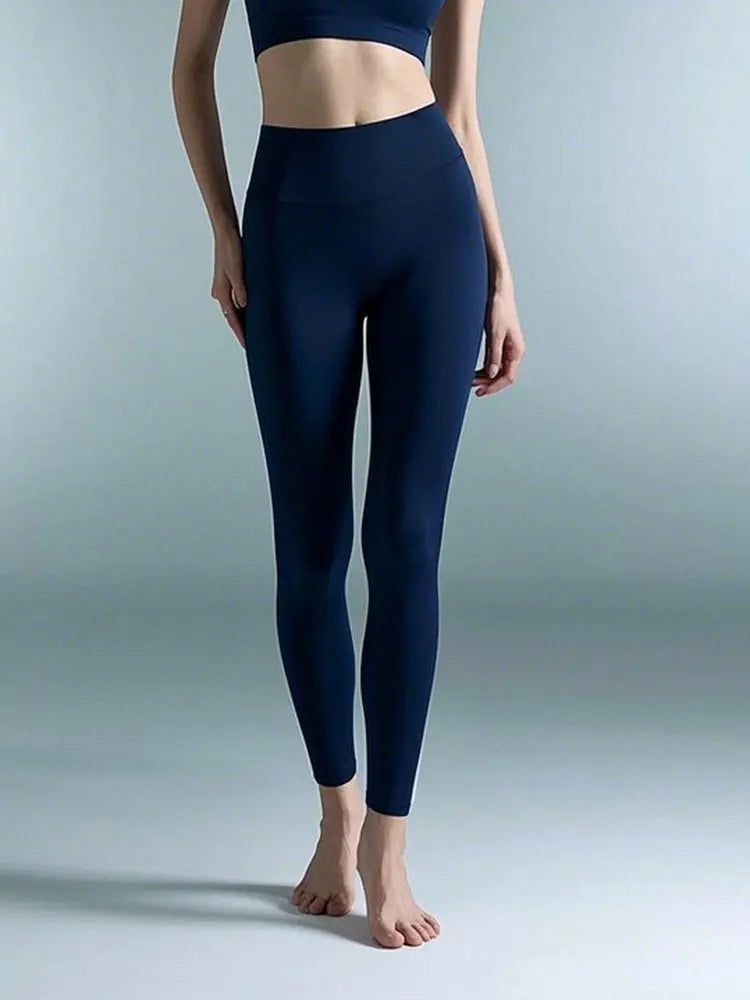 FlexFit High-Waist Leggings – 4-Way Stretch & Quick-Dry with Seam Pockets