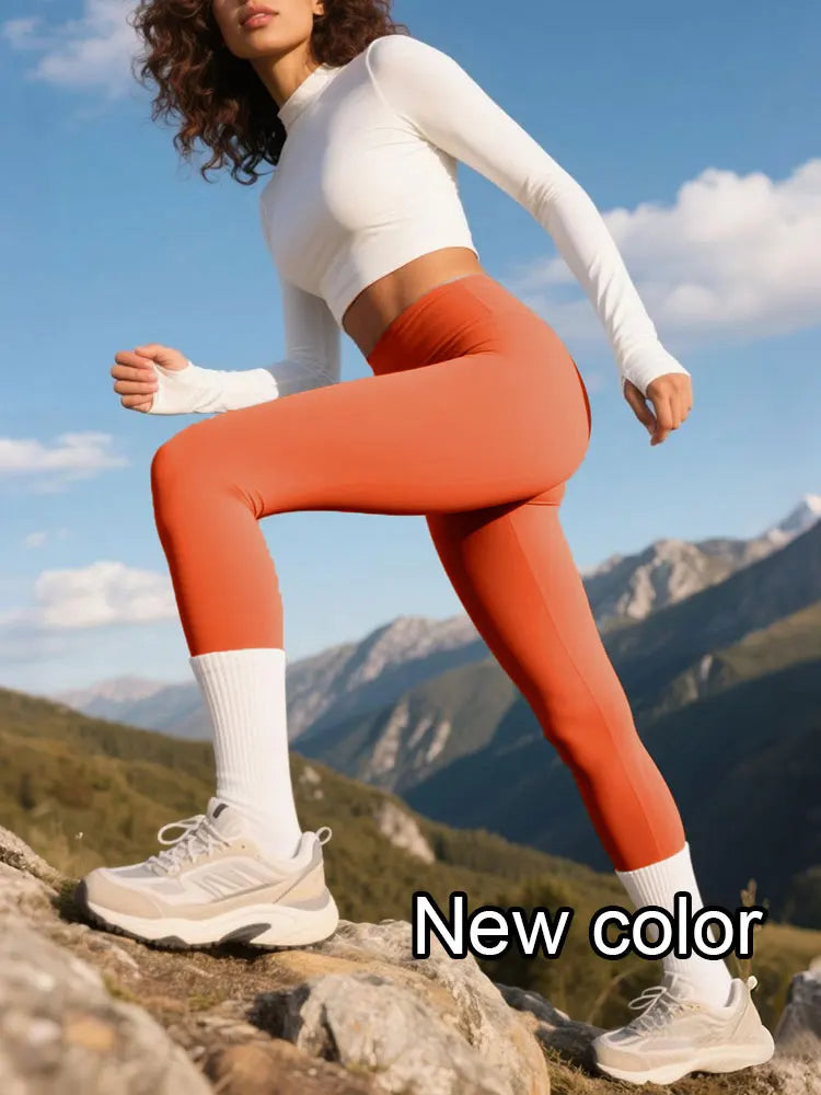 FlexFit High-Waist Leggings – 4-Way Stretch & Quick-Dry with Seam Pockets