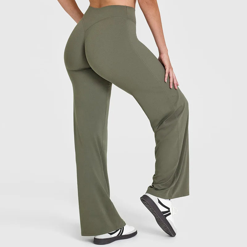 FlowFlex Straight-Leg Yoga Pants – Butter-Soft & Breathable Fit