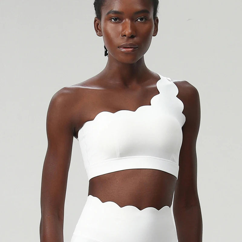 RhythmOne™ One-Shoulder Sports Bra – Seamless Elegance in Motion