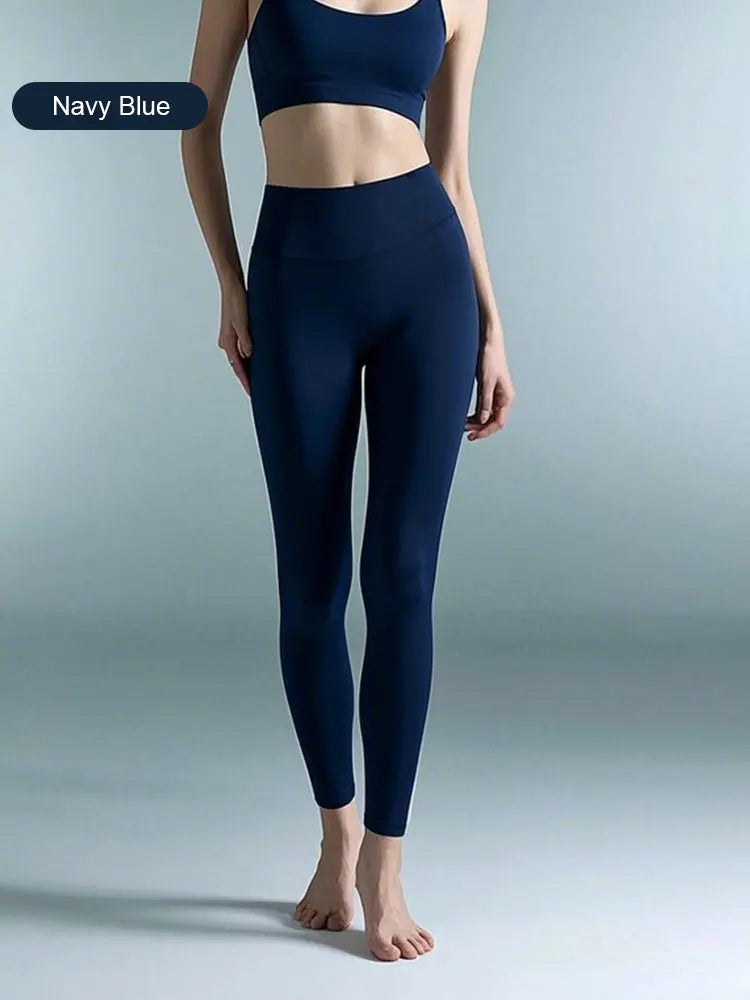 FlexFit High-Waist Leggings – 4-Way Stretch & Quick-Dry with Seam Pockets