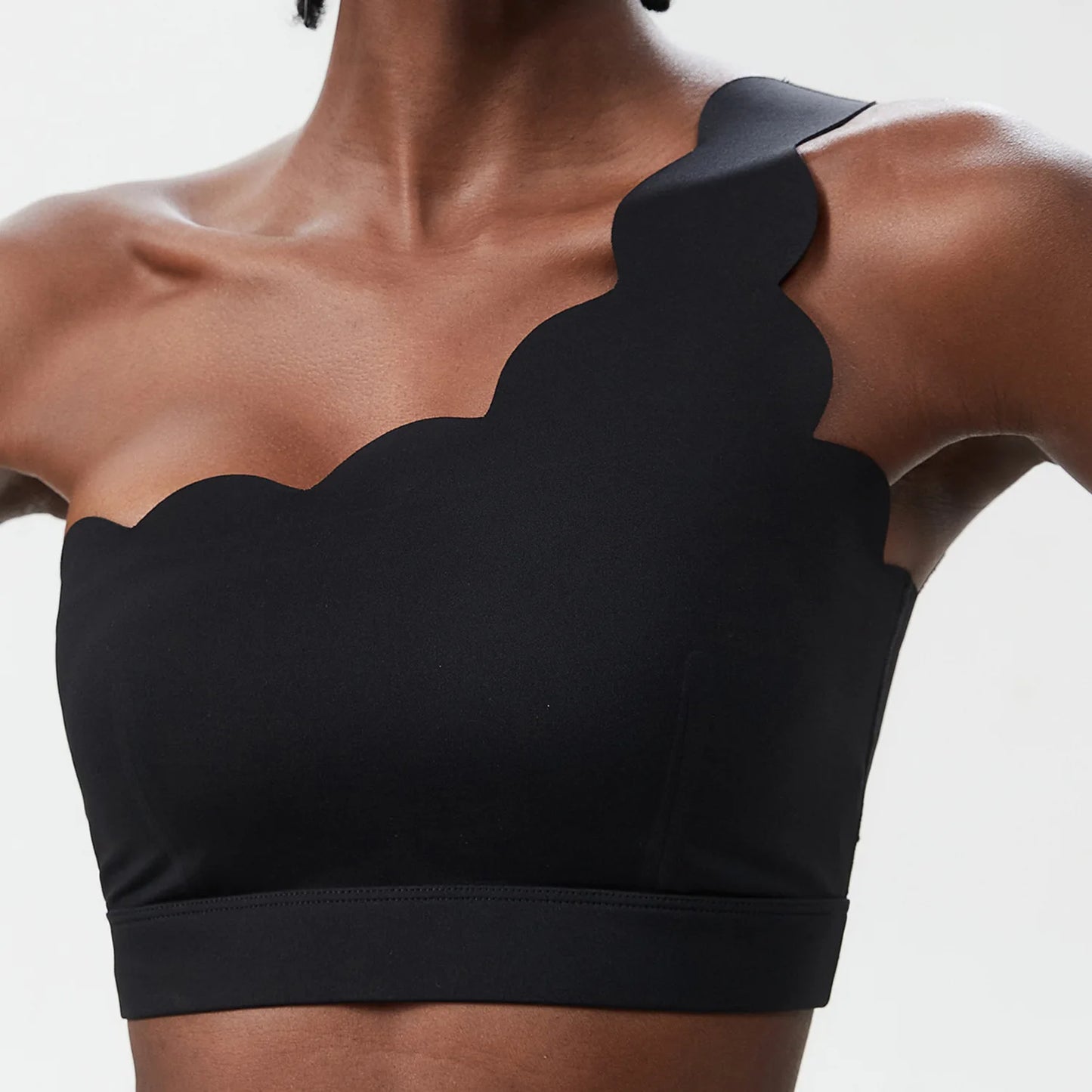 RhythmOne™ One-Shoulder Sports Bra – Seamless Elegance in Motion