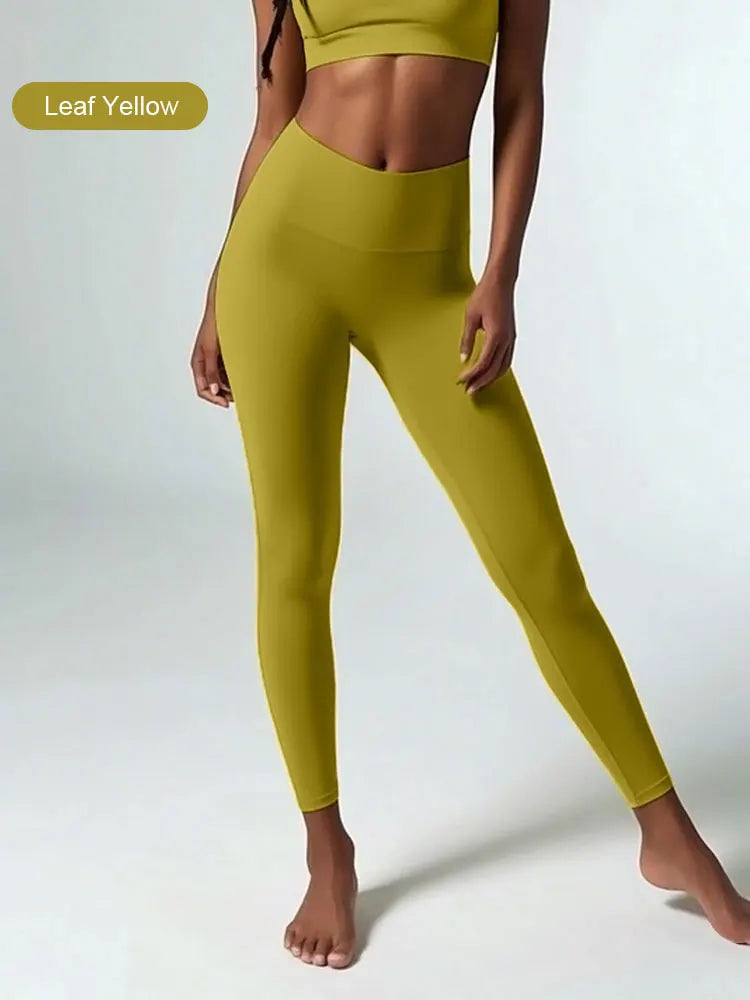 FlexFit High-Waist Leggings – 4-Way Stretch & Quick-Dry with Seam Pockets