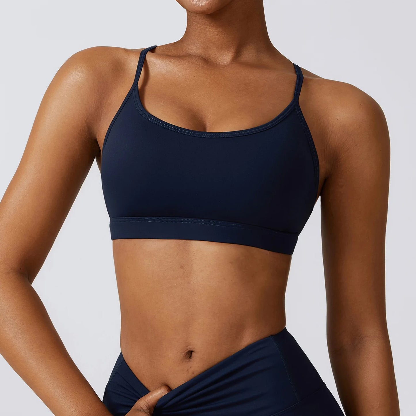 FlowLite Sports Bra – Light Support Cross-Back Yoga Top