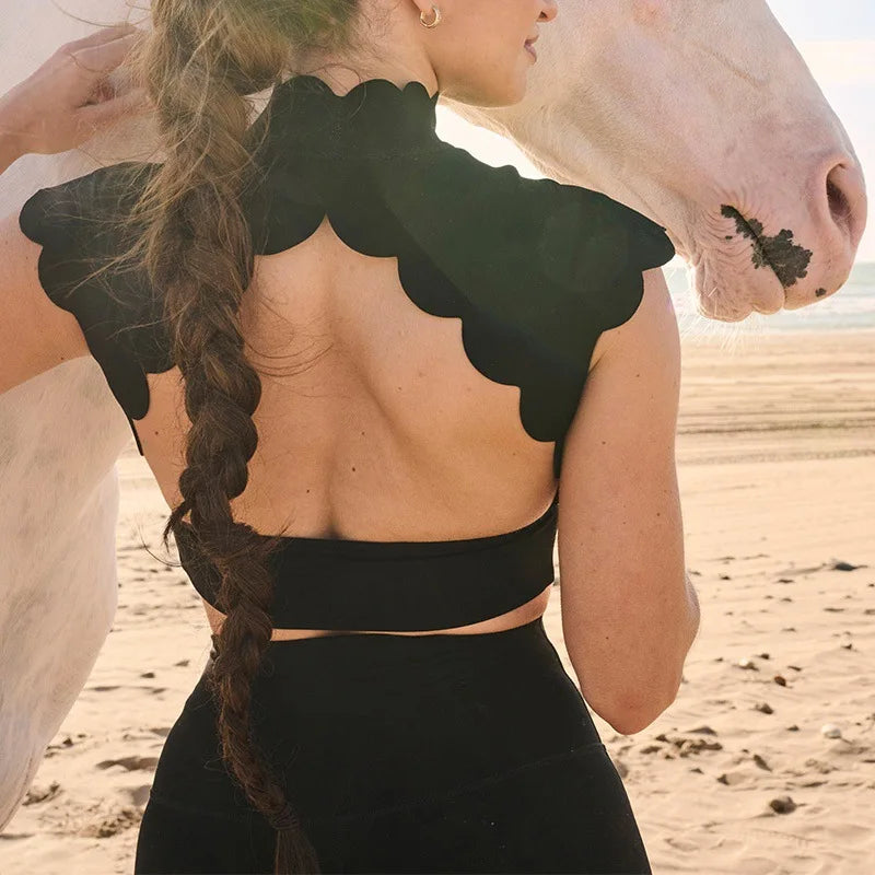 Breathe Bold Set – Backless Yoga Bra + High Waist Leggings