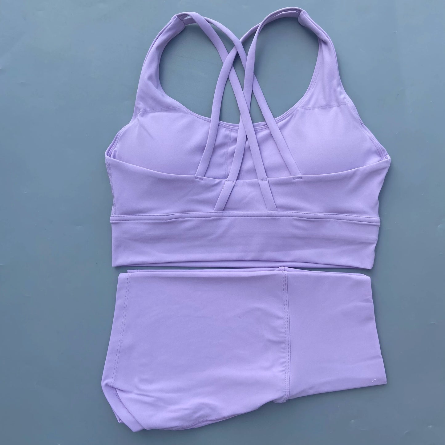 Solid Color gym bike Yoga Set short Legging +cross sport bra Tracksuit Athletic Women Gym Suit Comprehensive Training Jogging