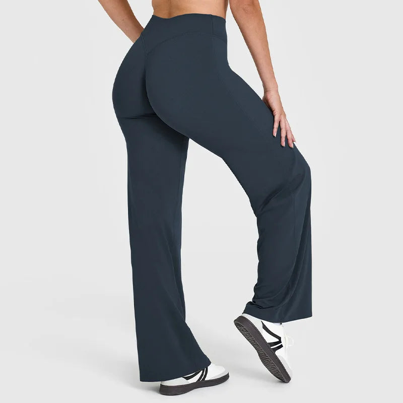 FlowFlex Straight-Leg Yoga Pants – Butter-Soft & Breathable Fit