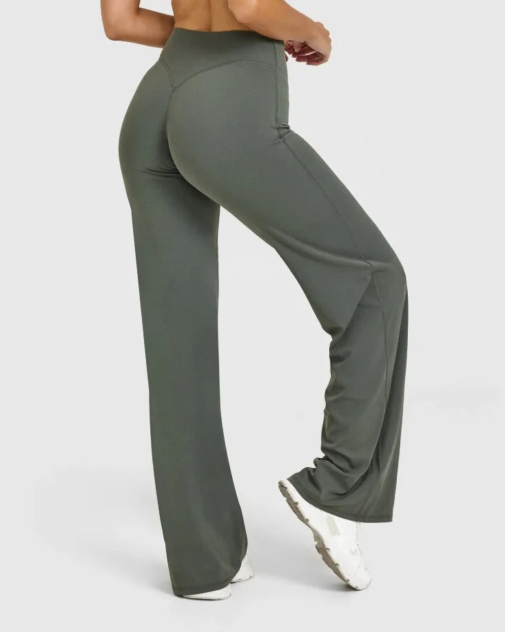 FlowFlex Straight-Leg Yoga Pants – Butter-Soft & Breathable Fit