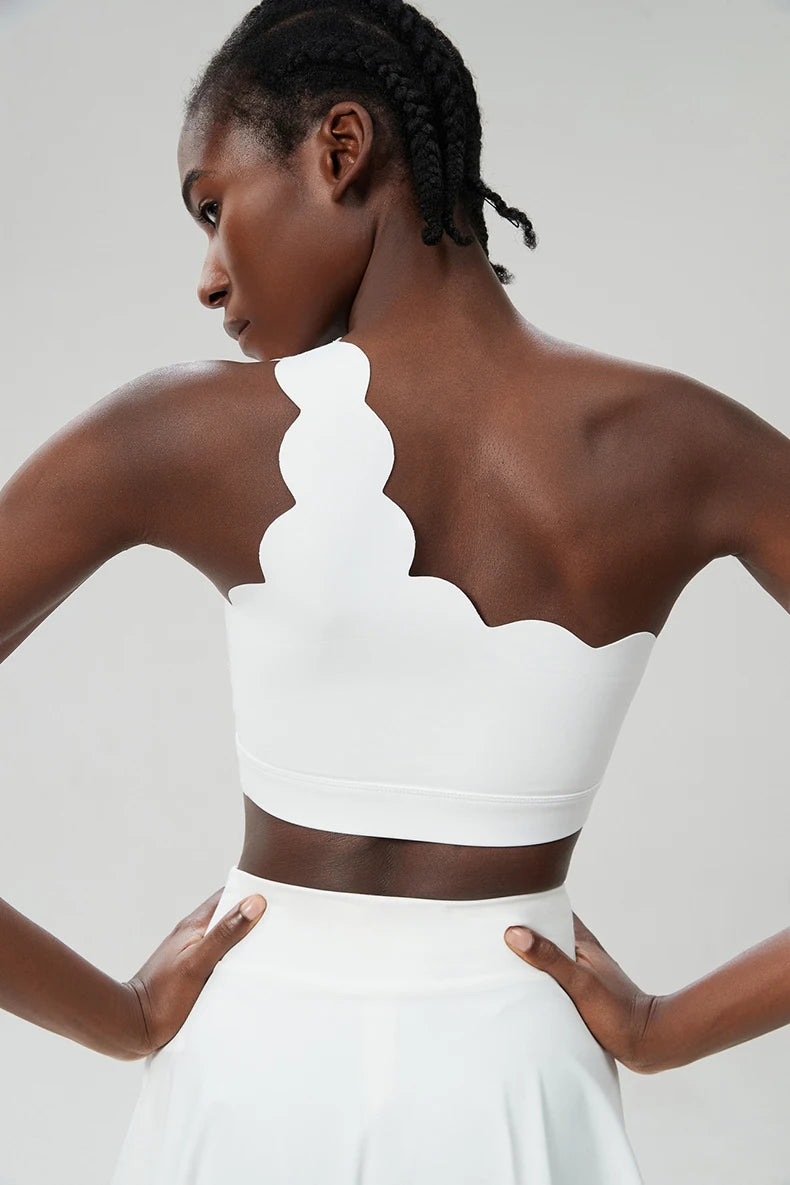 RhythmOne™ One-Shoulder Sports Bra – Seamless Elegance in Motion