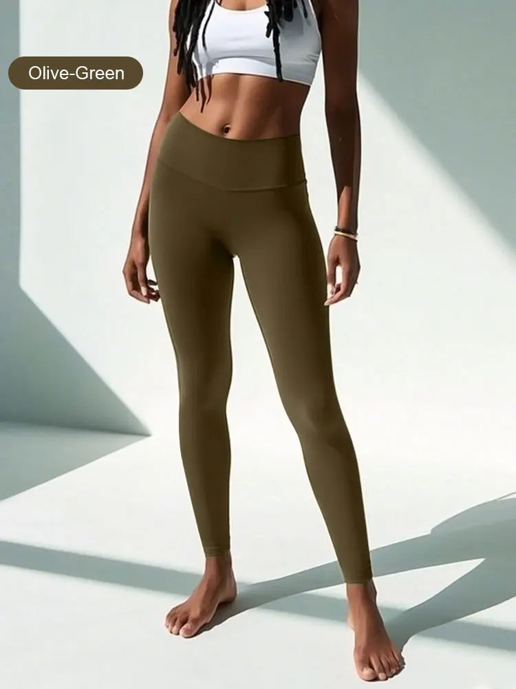 FlexFit High-Waist Leggings – 4-Way Stretch & Quick-Dry with Seam Pockets