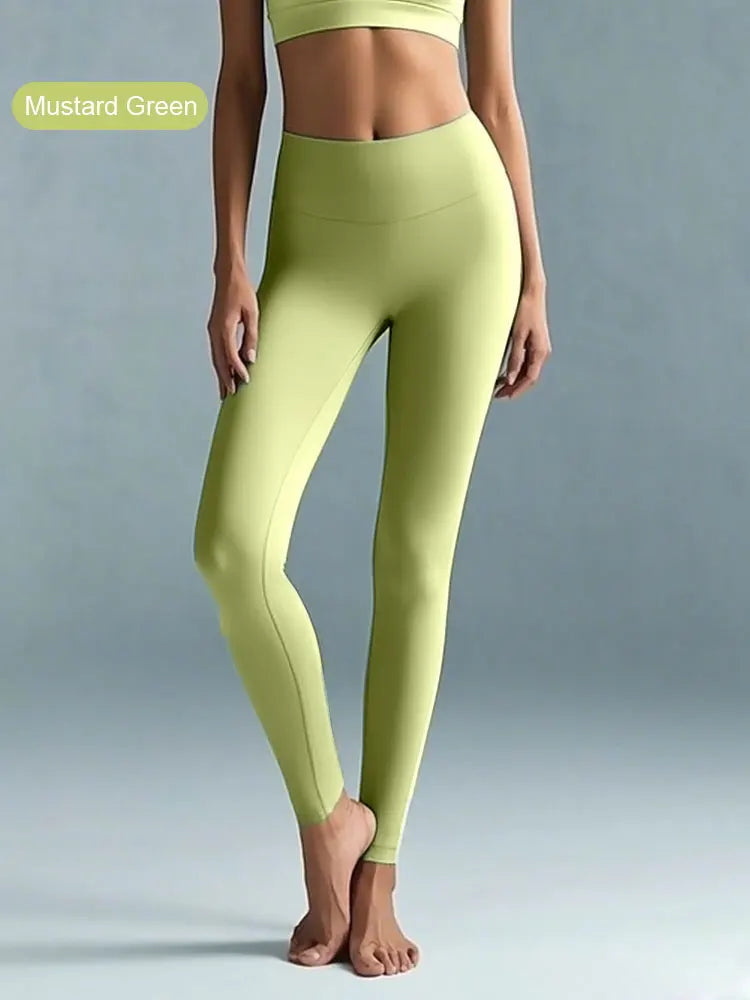 FlexFit High-Waist Leggings – 4-Way Stretch & Quick-Dry with Seam Pockets