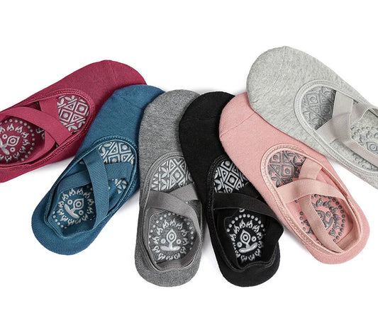 Urban Rhythm™ Grip Flow Pilates Socks – Anti-Slip Cotton Yoga Essentials