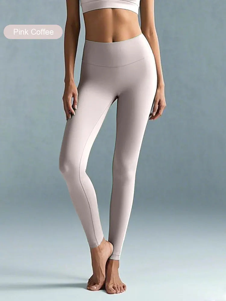 FlexFit High-Waist Leggings – 4-Way Stretch & Quick-Dry with Seam Pockets