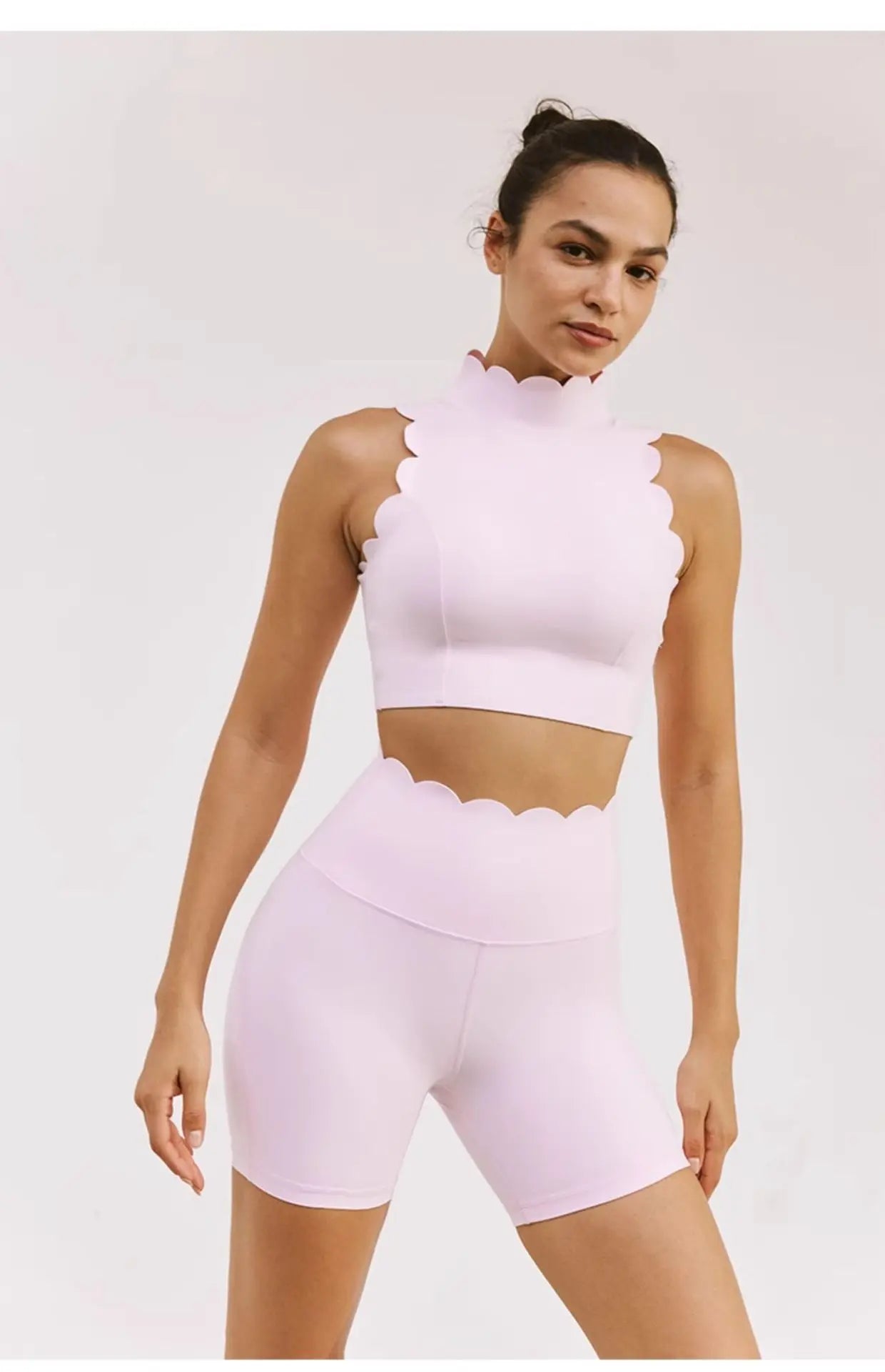 V-Collar Sport Top – Breathable Lace Strap Yoga & Fitness Bra