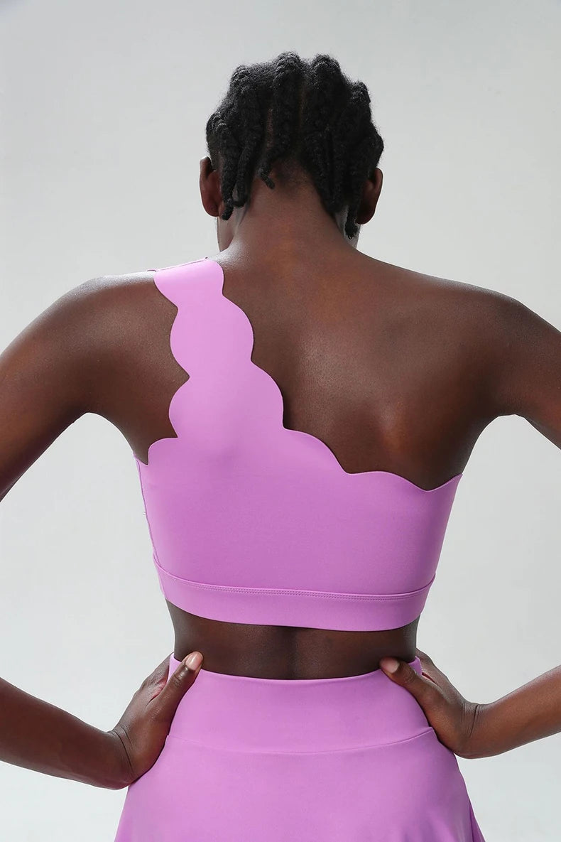 RhythmOne™ One-Shoulder Sports Bra – Seamless Elegance in Motion