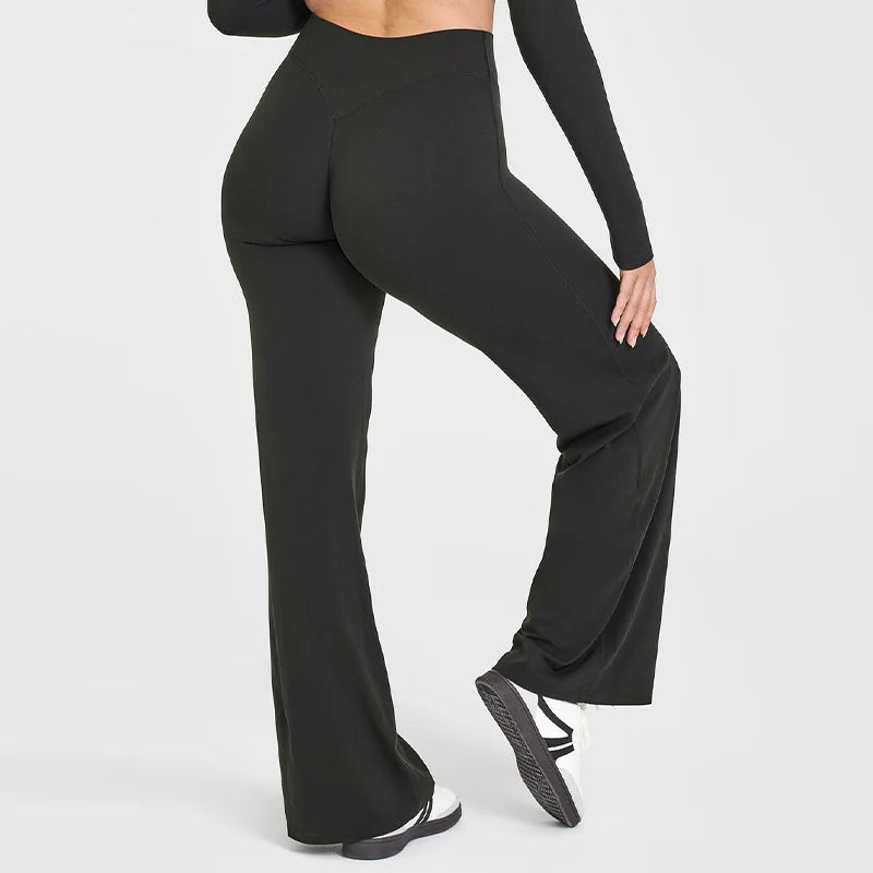 FlowFlex Straight-Leg Yoga Pants – Butter-Soft & Breathable Fit