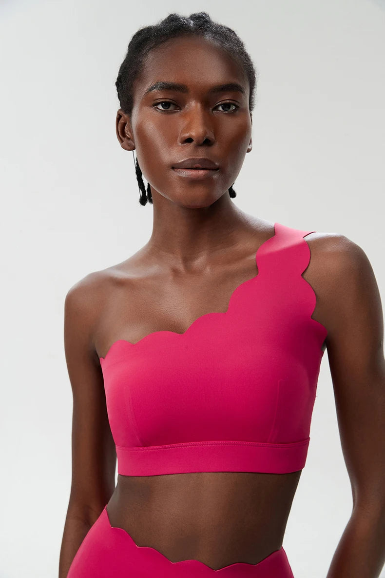 RhythmOne™ One-Shoulder Sports Bra – Seamless Elegance in Motion