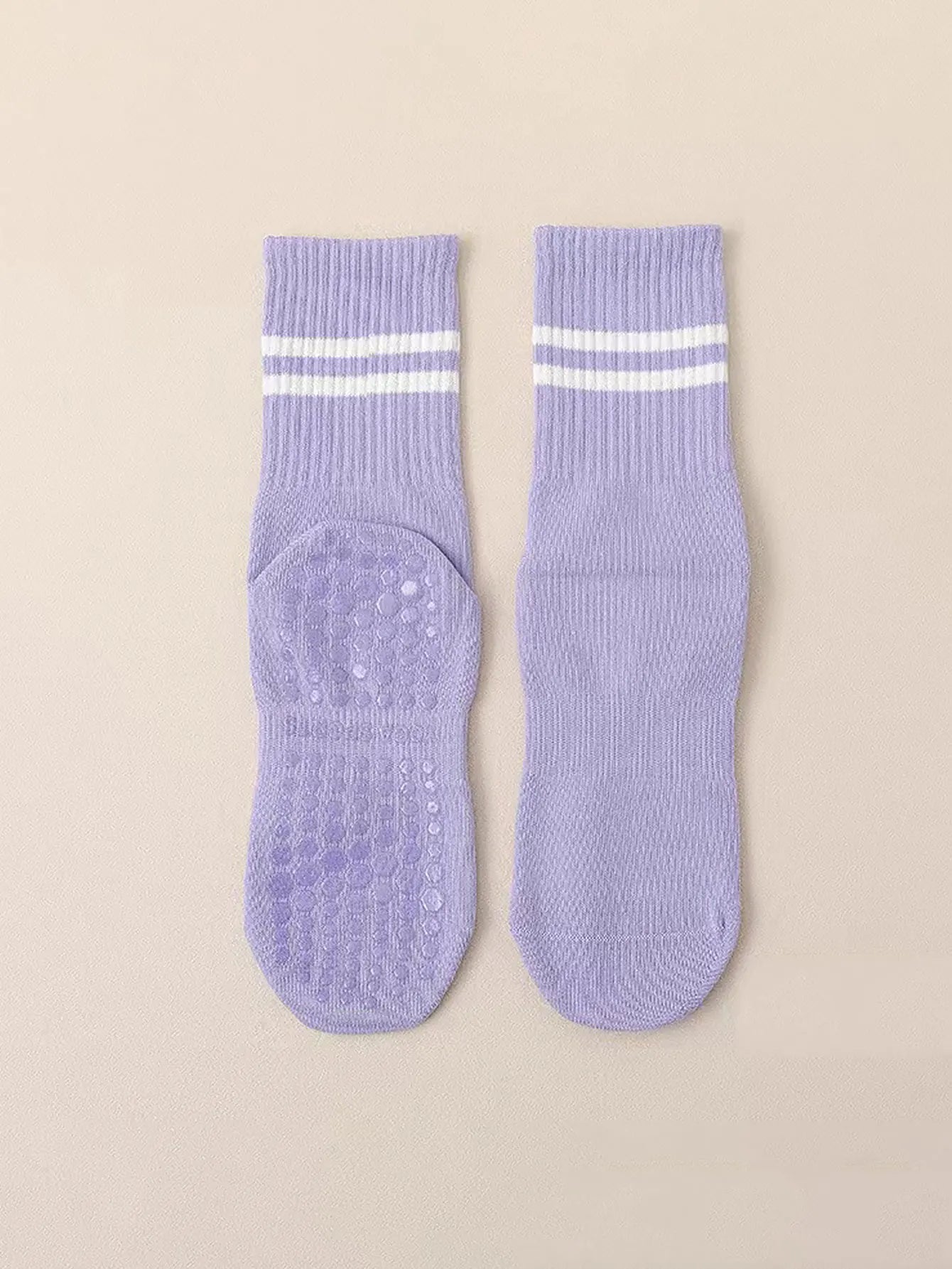 FlexGrip Mid-Length Yoga Socks – Anti-Slip & Lightweight