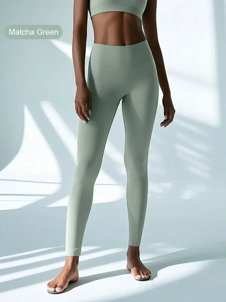 FlexFit High-Waist Leggings – 4-Way Stretch & Quick-Dry with Seam Pockets