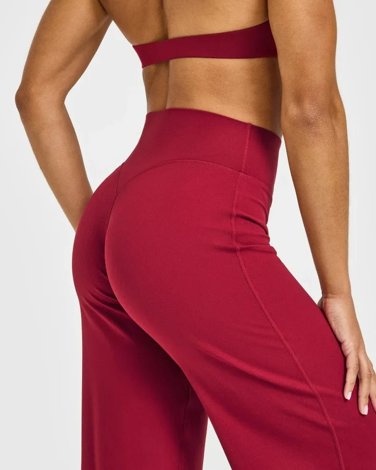 FlowFlex Straight-Leg Yoga Pants – Butter-Soft & Breathable Fit
