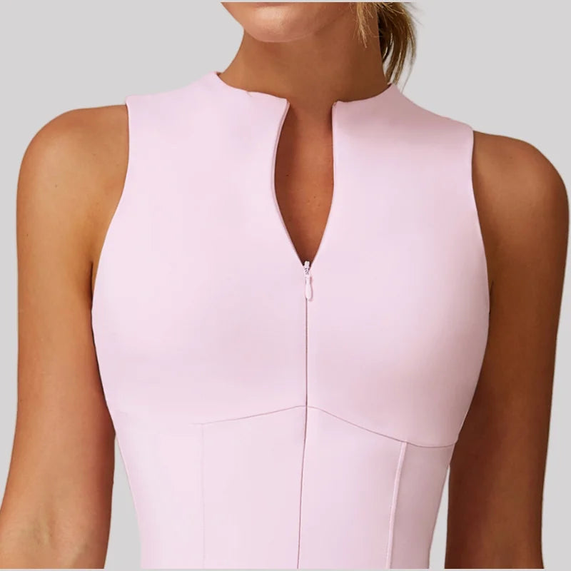 Tennis Skirt with Stand-Up Collar – Seamless Active Dress