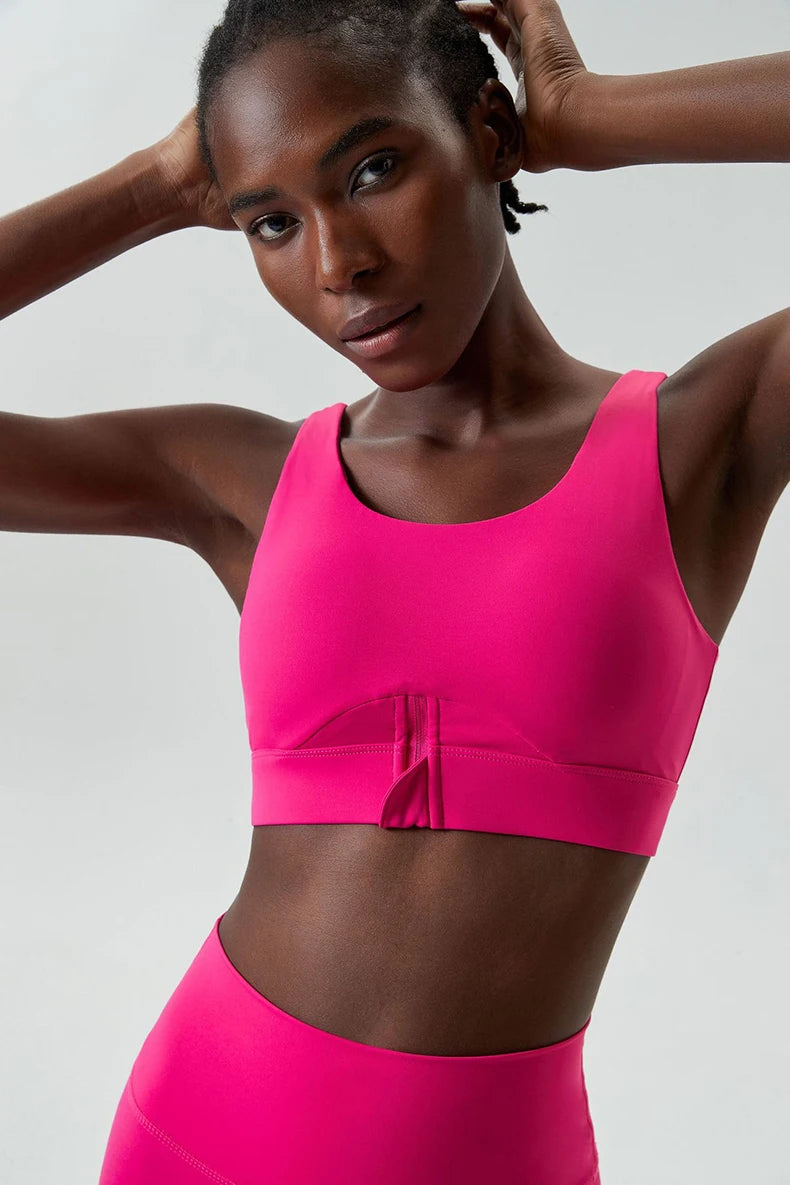 High-Impact Half-Zip Sports Bra – Sculpting Comfort & Support