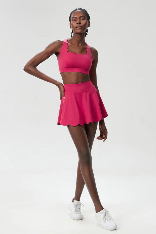 Summer Tennis Set – Seamless Two-Piece Skirt & Top