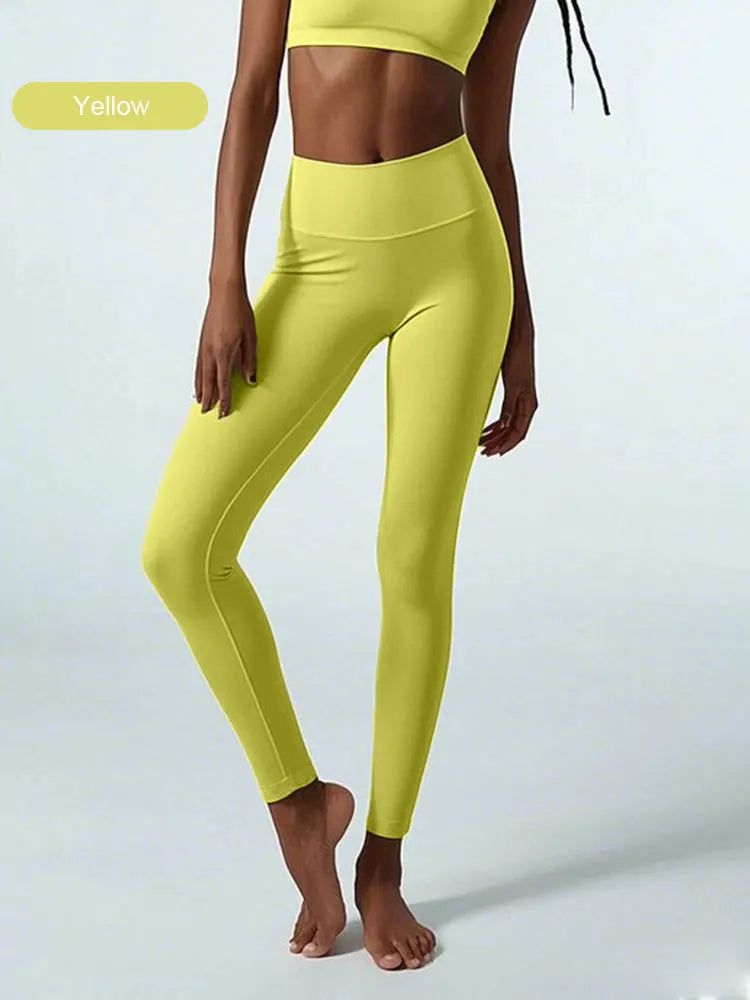 FlexFit High-Waist Leggings – 4-Way Stretch & Quick-Dry with Seam Pockets