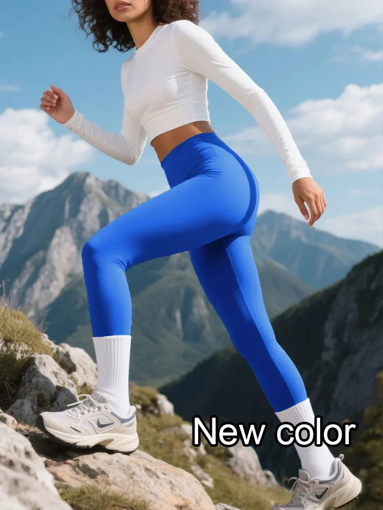 FlexFit High-Waist Leggings – 4-Way Stretch & Quick-Dry with Seam Pockets