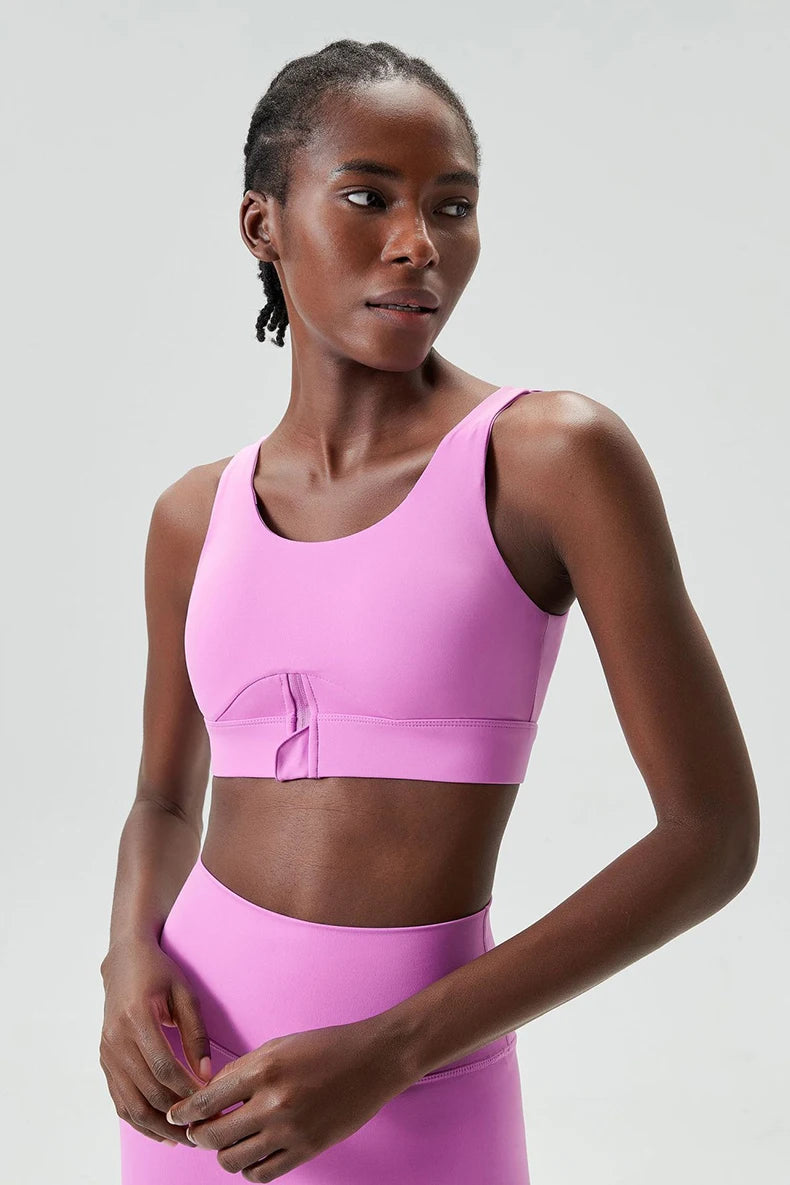 High-Impact Half-Zip Sports Bra – Sculpting Comfort & Support