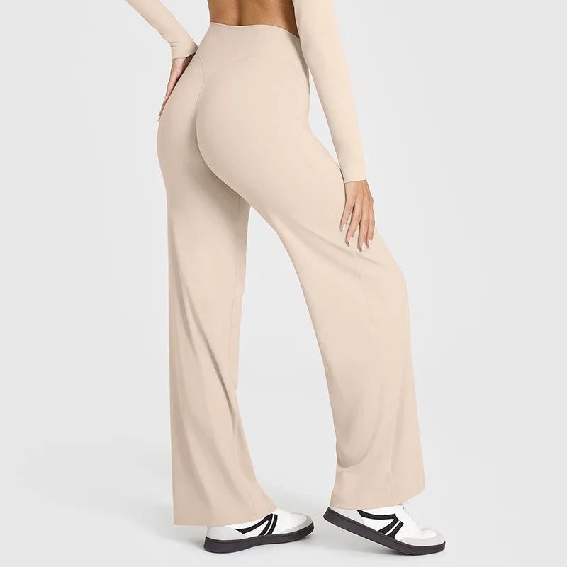 FlowFlex Straight-Leg Yoga Pants – Butter-Soft & Breathable Fit