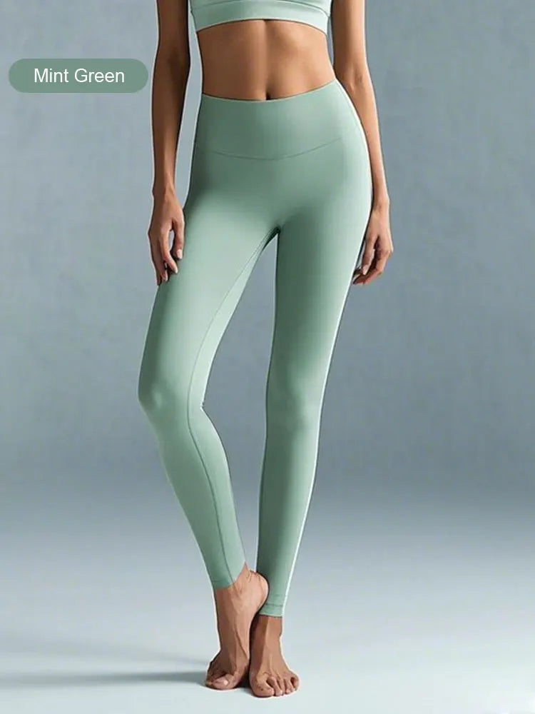 FlexFit High-Waist Leggings – 4-Way Stretch & Quick-Dry with Seam Pockets