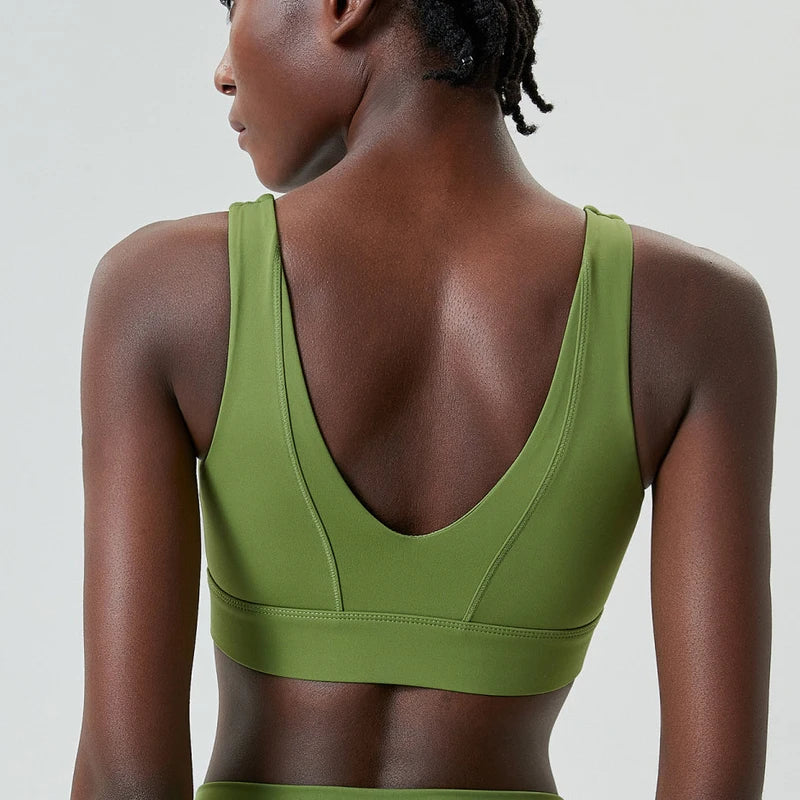 High-Impact Half-Zip Sports Bra – Sculpting Comfort & Support