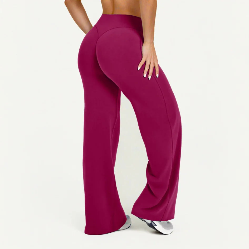 FlowFlex Straight-Leg Yoga Pants – Butter-Soft & Breathable Fit
