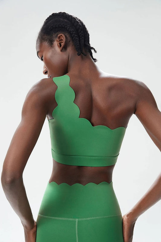 RhythmOne™ One-Shoulder Sports Bra – Seamless Elegance in Motion