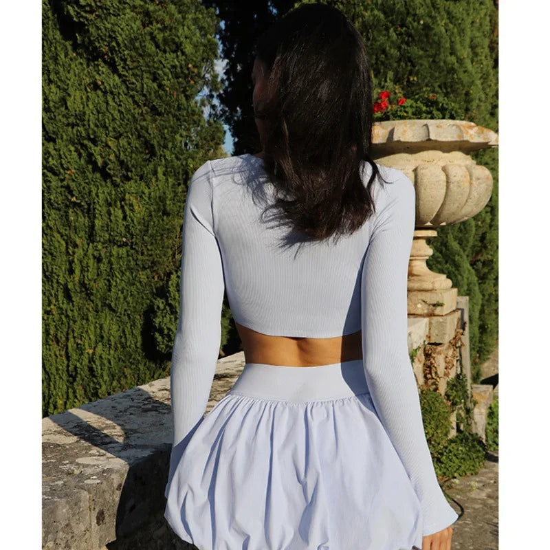 High-Waist Yoga Pettiskirt – Breathable & Wrinkle-Resistant Activewear