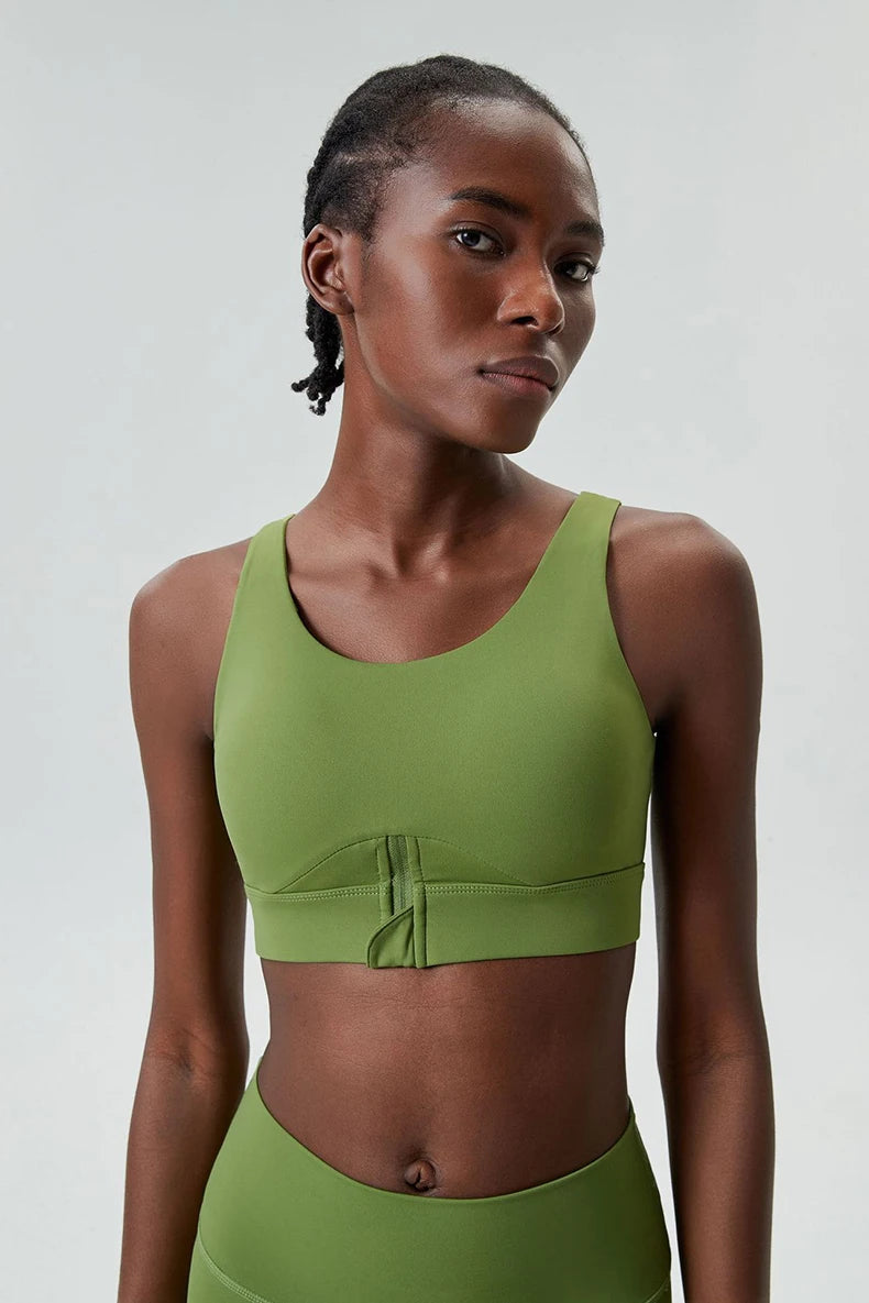 High-Impact Half-Zip Sports Bra – Sculpting Comfort & Support