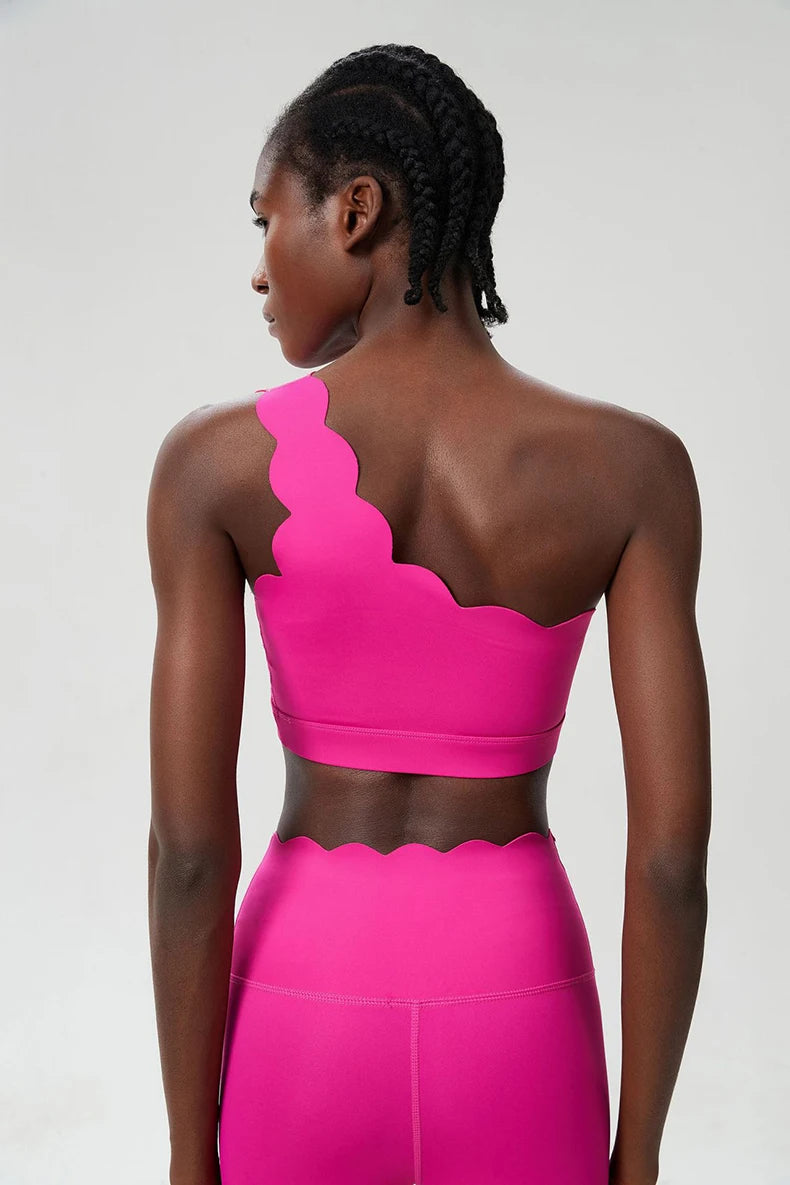 RhythmOne™ One-Shoulder Sports Bra – Seamless Elegance in Motion