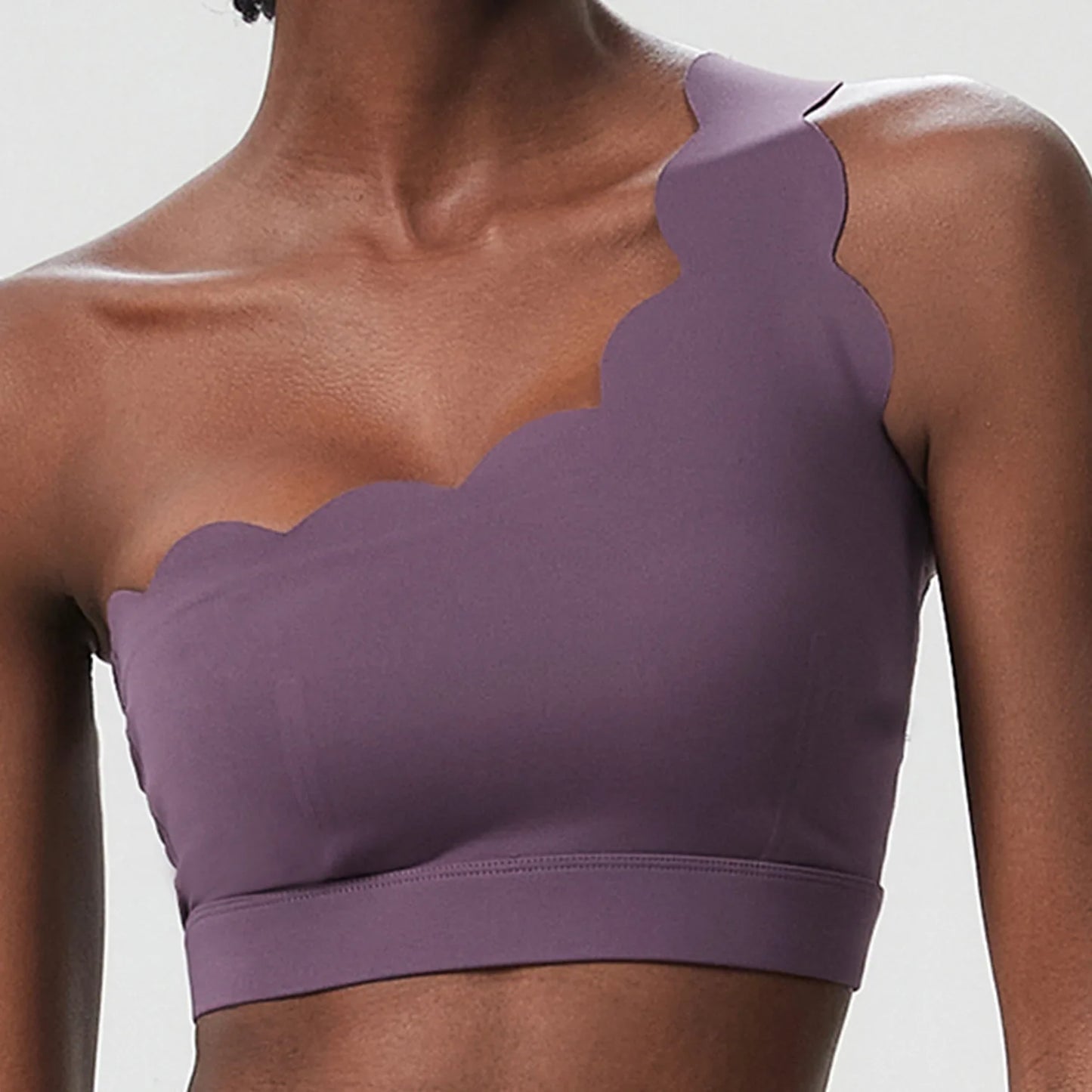 RhythmOne™ One-Shoulder Sports Bra – Seamless Elegance in Motion