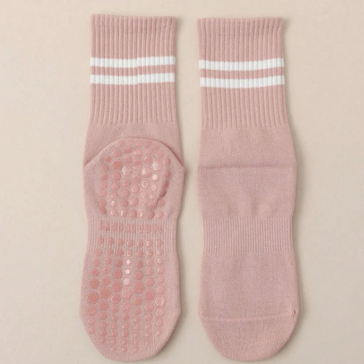 Set van 4 Paar Anti-Slip Yogasokken – Kniehoog, Comfortabel & Ademend