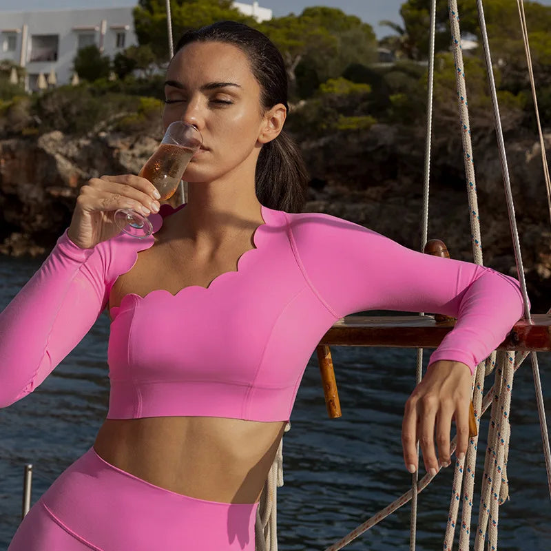 Offbeat Flow Set – One Shoulder Top + Seamless Leggings