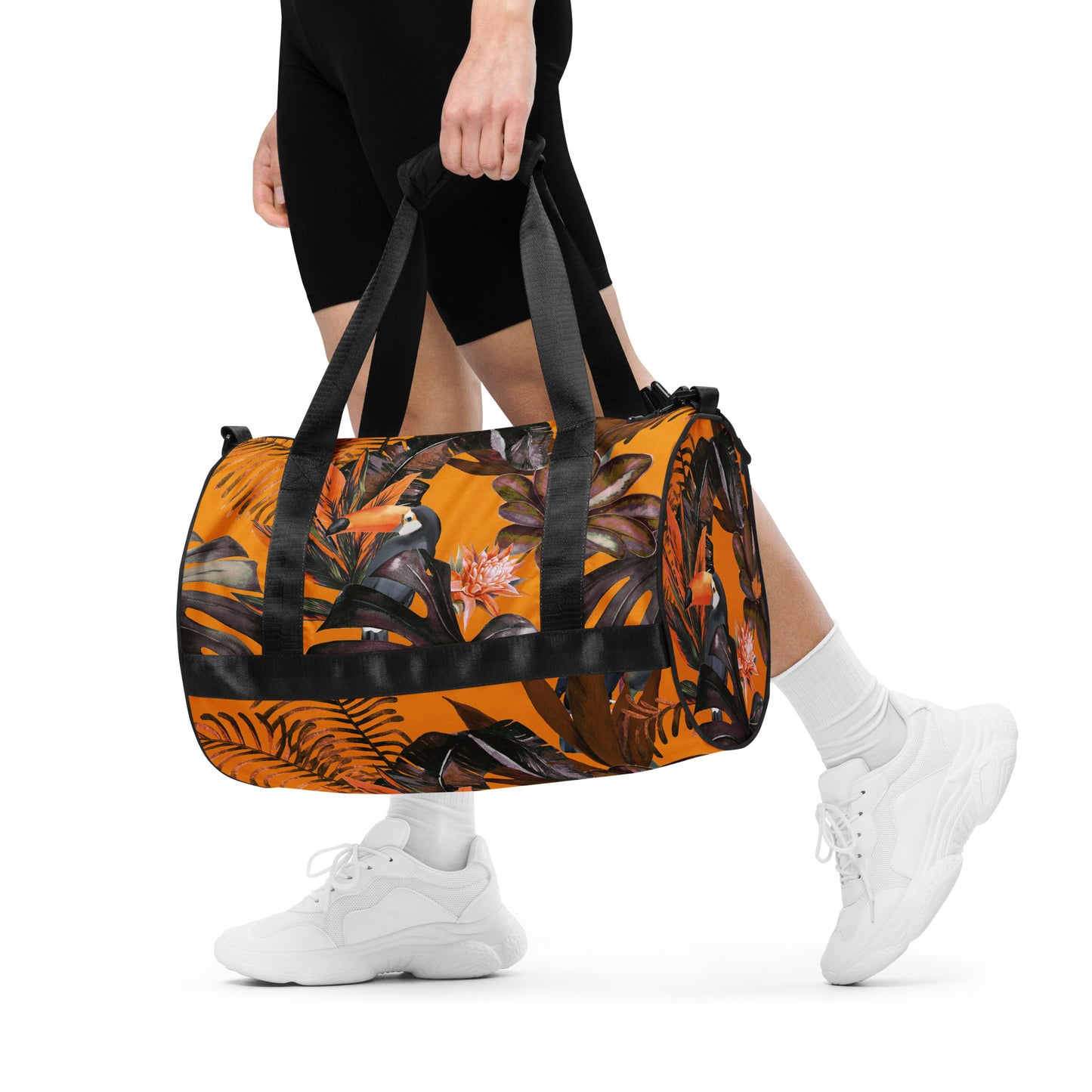 Floral Fusion All-Over Print Gym Bag – Chic & Stylish Gym Gear for Every Workout