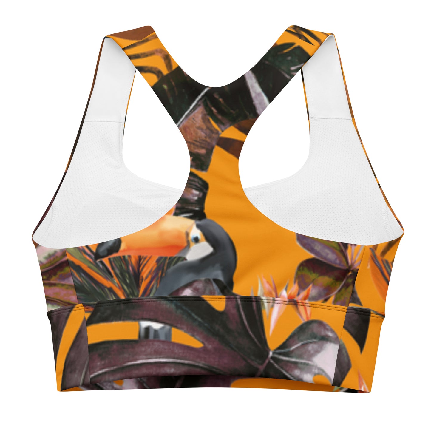 Floral Fusion Longline Sports Bra - Stylish and Supportive Activewear