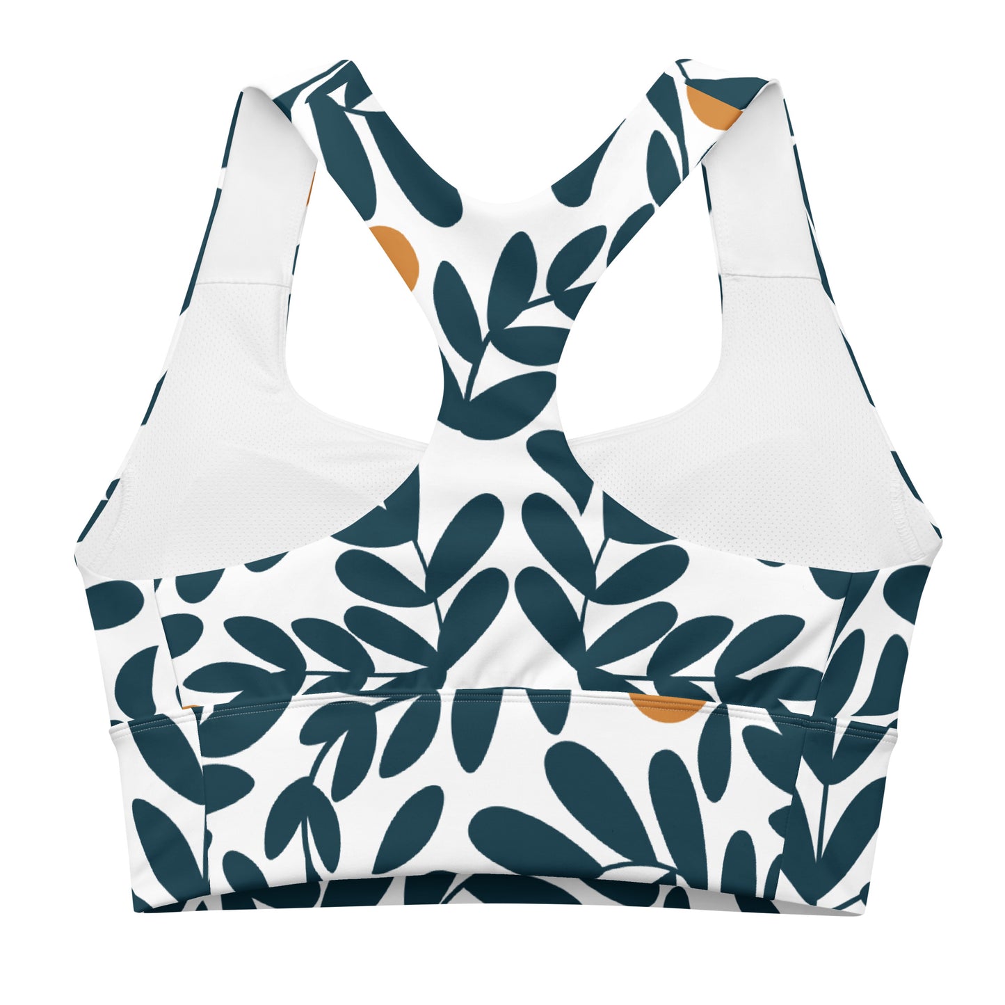 Leaf Print Longline Sports Bra – Stylish & Supportive Activewear for Women